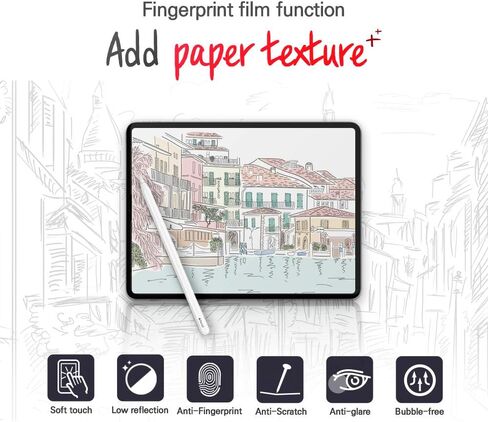 واقي شاشة skoko (قطعتان) متوافق مع Wacom Intuos Medium PTH 660 مضاد للوهج غير لامع وناعم الملمس الورقي in Kuwait