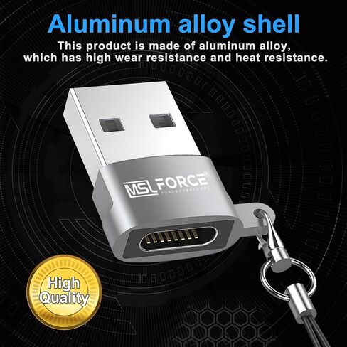 Japanese Brand, USB to USB c Adapter 2Pack, USB c to USB a Cable, Type c to USB,USB c to USB a for Apple Watch Ultra iWatch 7 8 9 iPhone 15 14 13 12 Plus Pro Max AirPods iPad Air in Saudi Arabia