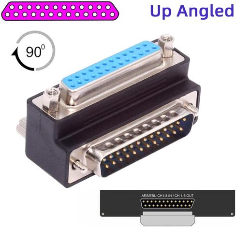 NFHK DSUB الموازي LPT AES/EBU DB25pin ذكر الجوز إلى أنثى المسمار تمديد محول DB موصل حتى 90 درجة بزاوية in Kuwait