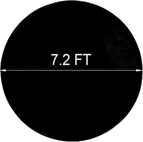 Black Round Arch Backdrop Cover 7.2 FT Round Backdrop Cover Fitting Balloon Circle Backdrop Arch Cover for Birthday Party Bridal Shower Wedding Backdrop Decoration (Black, 7.2 FT) in Saudi Arabia