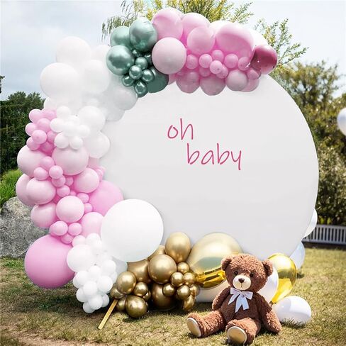 Black Round Arch Backdrop Cover 7.2 FT Round Backdrop Cover Fitting Balloon Circle Backdrop Arch Cover for Birthday Party Bridal Shower Wedding Backdrop Decoration (Black, 7.2 FT) in Saudi Arabia