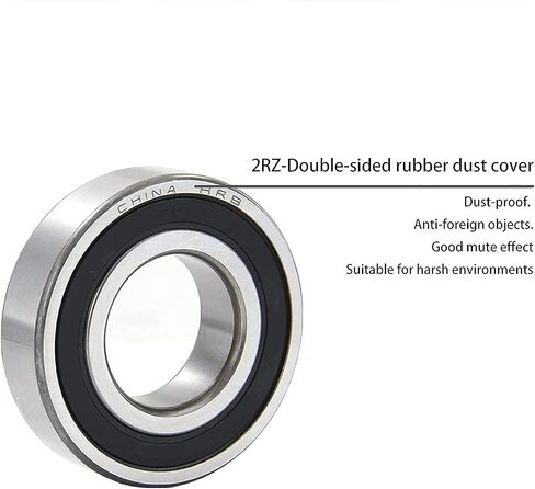 6003-2RZ Bearings, 17x35x10mm Ball Bearing 6003RZ Double Rubber Sealed Shielded Bearing ID 17mm, OD 35mm, Thickness 10mm Bearing, Professional High-Speed Deep Groove Ball Precision Motor Bearings 2PCS in Saudi Arabia