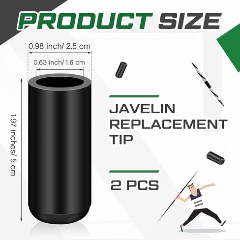 2 Pcs Replacement Rubber Javelin Tip Track and Field Training Throws Rubber Javelin Replacement Tip for Men and Women 600g 800g Javelin in Saudi Arabia