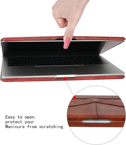 TYTX Compatible with MacBook Pro Leather Case 13 Inch 2016-2022 (A1989 A1706 A1708 A2159 A2289 A2251 A2338 M1 M2), with a Camera Cover Slide for Free in Saudi Arabia