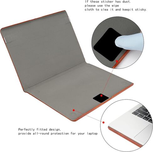 TYTX Compatible with MacBook Pro Leather Case 13 Inch 2016-2022 (A1989 A1706 A1708 A2159 A2289 A2251 A2338 M1 M2), with a Camera Cover Slide for Free in Saudi Arabia