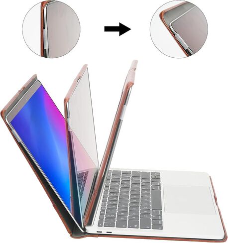 TYTX Compatible with MacBook Pro Leather Case 13 Inch 2016-2022 (A1989 A1706 A1708 A2159 A2289 A2251 A2338 M1 M2), with a Camera Cover Slide for Free in Saudi Arabia