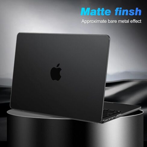 EooCoo [Ultra Thin Armor] Case Compatible for MacBook Pro 16 inch 2024-2021 M3 M2 M1 A2991 A2780 A2485, [100% Match Space Black] [Anti-Fingerprint] Hard Shell&Keyboard Skin, Space Black Clear in Saudi Arabia