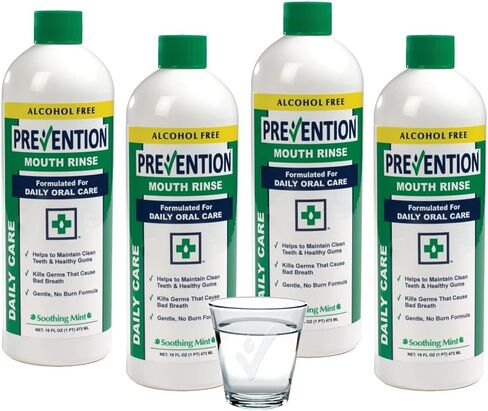 Prevention Daily Care Mouthwash Alcohol-Free | Value 4 Pack, Gentle Hydrogen Peroxide Mouthwash, The Original Alcohol Free Mouthwash in Saudi Arabia