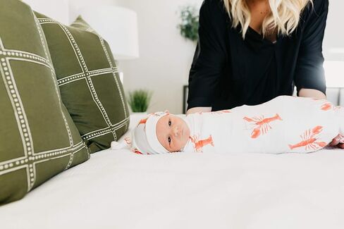 Large Premium Knit Baby Swaddle Receiving Blanket "Skipper" by Copper Pearl in Saudi Arabia
