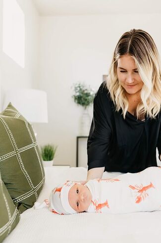 Large Premium Knit Baby Swaddle Receiving Blanket "Skipper" by Copper Pearl in Saudi Arabia