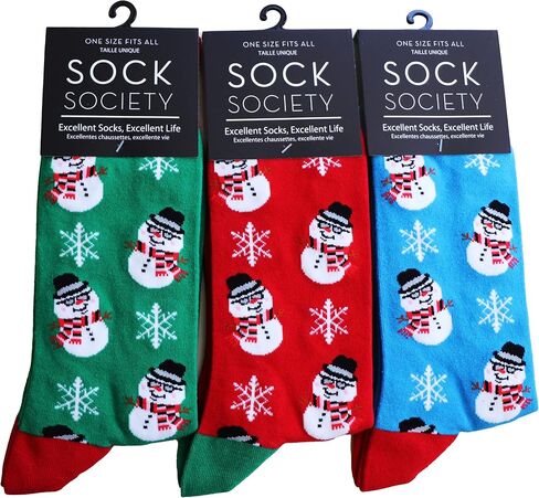 Sock Society Christmas Unisex Men Women Fun Dress Casual Pattern Crew Funny Xmas Socks Gift Box in Saudi Arabia
