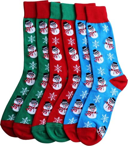 Sock Society Christmas Unisex Men Women Fun Dress Casual Pattern Crew Funny Xmas Socks Gift Box in Saudi Arabia