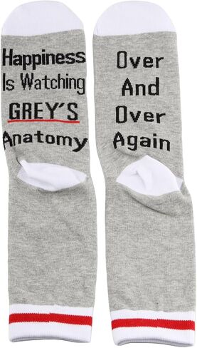 PXTIDY 2 Pairs Socks Greys Merchandise Grey's TV Show Inspired Novelty Socks Anatomy Doctor Gifts For for Grey's Fans in Saudi Arabia