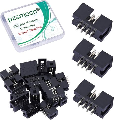 20 Pieces IDC 2 * 4 Double Row 8-Pin Box Header Connector Male Socket Terminal 2.54 mm Pitch, JTAG ISP 8-Pin in-line Connector Adapter Cable Male Socket Terminal for PCB Electronic Project. in Saudi Arabia