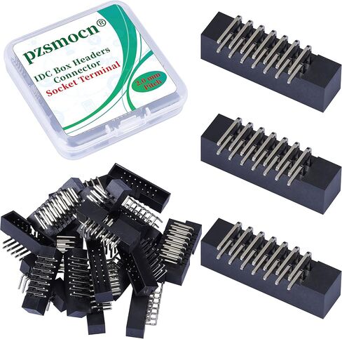 20 Pieces IDC 2 * 4 Double Row 8-Pin Box Header Connector Male Socket Terminal 2.54 mm Pitch, JTAG ISP 8-Pin in-line Connector Adapter Cable Male Socket Terminal for PCB Electronic Project. in Saudi Arabia