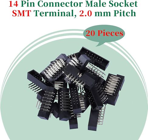 20 Pieces IDC 2 * 4 Double Row 8-Pin Box Header Connector Male Socket Terminal 2.54 mm Pitch, JTAG ISP 8-Pin in-line Connector Adapter Cable Male Socket Terminal for PCB Electronic Project. in Saudi Arabia