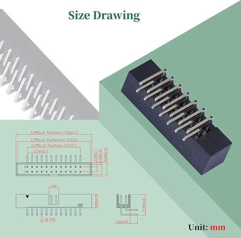 20 Pieces IDC 2 * 4 Double Row 8-Pin Box Header Connector Male Socket Terminal 2.54 mm Pitch, JTAG ISP 8-Pin in-line Connector Adapter Cable Male Socket Terminal for PCB Electronic Project. in Saudi Arabia