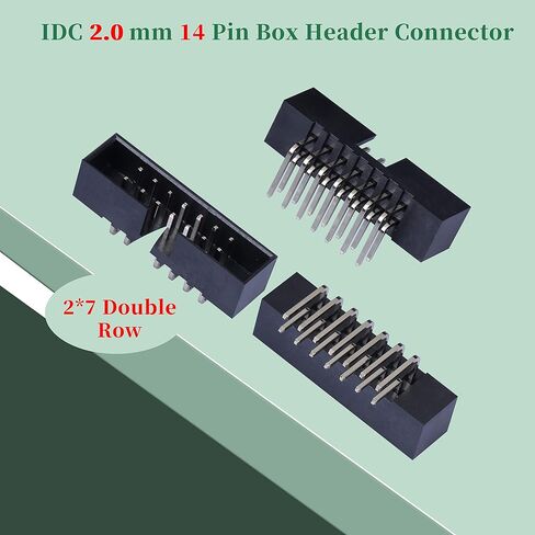 20 Pieces IDC 2 * 4 Double Row 8-Pin Box Header Connector Male Socket Terminal 2.54 mm Pitch, JTAG ISP 8-Pin in-line Connector Adapter Cable Male Socket Terminal for PCB Electronic Project. in Saudi Arabia