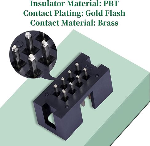 20 Pieces IDC 2 * 4 Double Row 8-Pin Box Header Connector Male Socket Terminal 2.54 mm Pitch, JTAG ISP 8-Pin in-line Connector Adapter Cable Male Socket Terminal for PCB Electronic Project. in Saudi Arabia