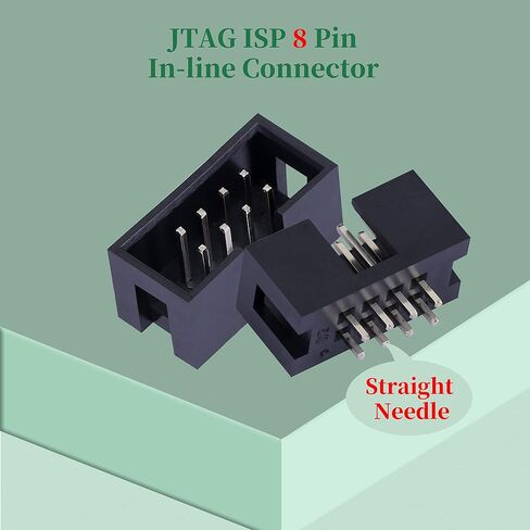 20 Pieces IDC 2 * 4 Double Row 8-Pin Box Header Connector Male Socket Terminal 2.54 mm Pitch, JTAG ISP 8-Pin in-line Connector Adapter Cable Male Socket Terminal for PCB Electronic Project. in Saudi Arabia