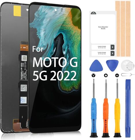 استبدال الشاشة لموتورولا موتو G 5G 2022 شاشة LCD XT2213 XT2213-3 6.5 بوصة تعمل باللمس محول الأرقام لوحة زجاجية كاملة التجميع مع أدوات إصلاح in Saudi Arabia