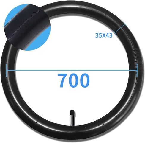 2 حزمة 28 "700C أنابيب دراجة الطريق 700x35C/38C/40C/43C AV48mm أنابيب صمام متوافقة مع 700 x 35C/36C/37C/38C 700x39C 700 x 40C 700x41C 700 x 42C 700 x 43C أنابيب إطارات الدراجة أنبوب الدراجة in Saudi Arabia