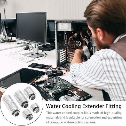 SOLUSTRE 1 مجموعة وصلة تمديد ملحقات تبريد المياه، وصلة تبريد المياه، وصلة تبريد المياه، وصلة تبريد سائلة للكمبيوتر G1، موسع نحاسي in Kuwait