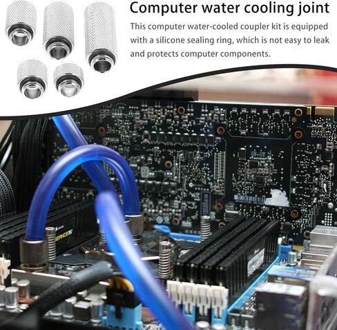 SOLUSTRE 1 مجموعة وصلة تمديد ملحقات تبريد المياه، وصلة تبريد المياه، وصلة تبريد المياه، وصلة تبريد سائلة للكمبيوتر G1، موسع نحاسي in Kuwait