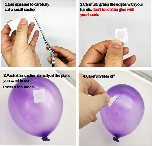 Ausenful 400 PCS Balloon Glue Point 0.47Inch Removable Adhesive Craft Mini Sticky Dot Tape for Balloons Party Paper Craft or Wedding Decoration 4 Rolls in Kuwait