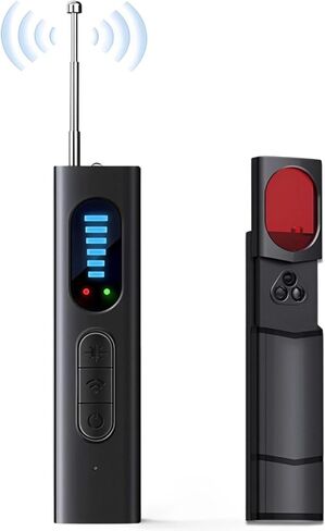 Hidden Camera Detector, 2024 Upgraded spy Camera Detector, GPS Tracker/RF Signal/Hidden Device/Listening Device Detector, Suitable for Offices, Hotels, bathrooms, Travel in Saudi Arabia