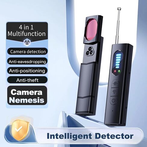 Hidden Camera Detector, 2024 Upgraded spy Camera Detector, GPS Tracker/RF Signal/Hidden Device/Listening Device Detector, Suitable for Offices, Hotels, bathrooms, Travel in Saudi Arabia