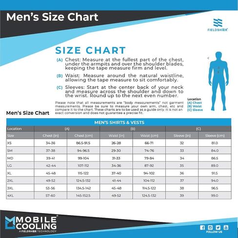 Fieldsheer Men's Cooling Shirt, Instant Cooling Moisture Wicking Performance UPF 50+ Shirt in Saudi Arabia