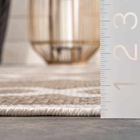 nuLOOM Gina Lattice Indoor/Outdoor Area Rug, 3' x 5', Taupe in Saudi Arabia