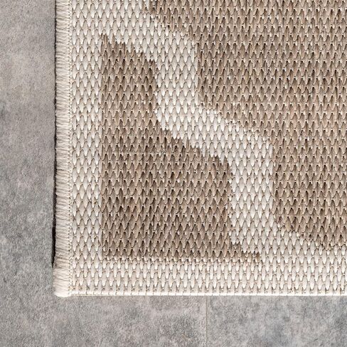 nuLOOM Gina Lattice Indoor/Outdoor Area Rug, 3' x 5', Taupe in Saudi Arabia