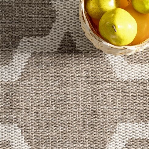 nuLOOM Gina Lattice Indoor/Outdoor Area Rug, 3' x 5', Taupe in Saudi Arabia