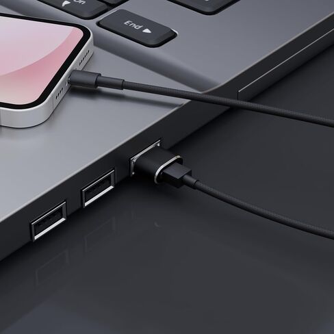 محول USB-C إلى USB-A ذكر 10 حزم - محول شحن وبيانات من النوع C أنثى إلى النوع A ذكر، متوافق مع iPhone 15 وSamsung Galaxy وiPad وApple Watch - أسود in Kuwait