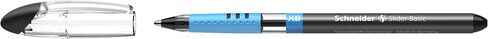 Schneider Slider Basic XB (Extra Broad) Ballpoint Pen, 1.4 mm, Transparent Barrel, Assorted Ink Colors, Pack of 8 Pens (151298) in Saudi Arabia