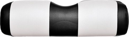 EZGO TXT Replacement Golf Cart Seat Cover Staple On Installation - 2 Piece - Premium Marine Vinyl - 5 Panel Stitching - Two-Tone (White) in Saudi Arabia