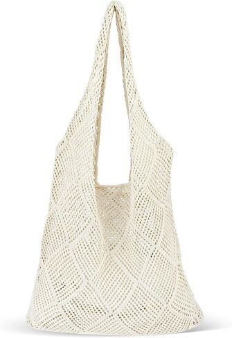 Crochet Bags, Summer Beach Tote Bag, Mesh Beach Bag Knit Summer Bag, Beach Travel Shoulder Handbag for Women in Saudi Arabia