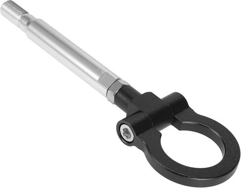 X AUTOHAUX Black Aluminum Alloy Front Bumper Trailer Ring Eye Towing Tow Hook Screw for Subaru Impreza WRX BRZ in Saudi Arabia