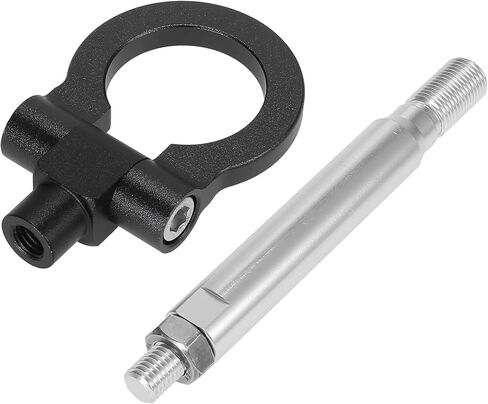 X AUTOHAUX Black Aluminum Alloy Front Bumper Trailer Ring Eye Towing Tow Hook Screw for Subaru Impreza WRX BRZ in Saudi Arabia