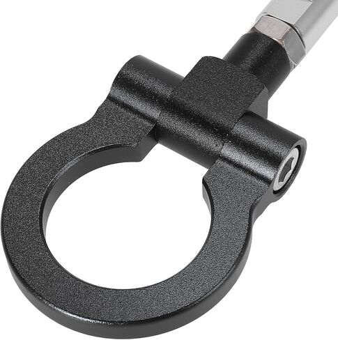 X AUTOHAUX Black Aluminum Alloy Front Bumper Trailer Ring Eye Towing Tow Hook Screw for Subaru Impreza WRX BRZ in Saudi Arabia