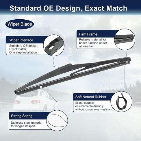 X AUTOHAUX Rear Windshield Wiper Blade Arm Set for Toyota Matrix 2009-2014 - 280mm 11 Inch in Saudi Arabia