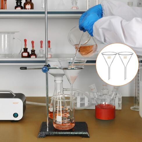 قمع زجاجي XCD، قمع زجاجي بوروسيليكات قصير الجدار ثقيل، قطر 50 مم، طول الجذع 50 مم، عبوتان in Saudi Arabia