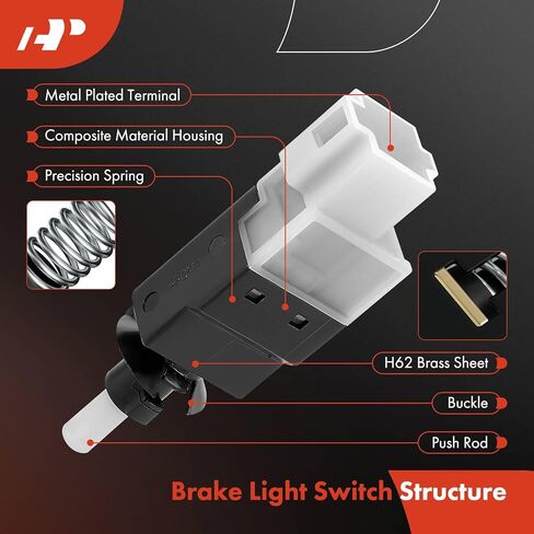 A-Premium Brake Light Switch Lamp Compatible with Ram 1500 2013-2020, 2500 2013-2023, 3500 2017-2023, 4500 5500, Jeep Grand Cherokee 2014-2021, Dodge Durango 2014-2023, 3 Pins, Replace# 68078700AB in Saudi Arabia