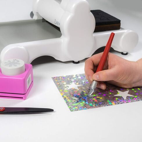 Grafix FUNKY 12X12 HOLOGRAPHIC ADHESIVE FILM-ASSORTED PACK OF 25 SHEETS, Colors may vary in Kuwait