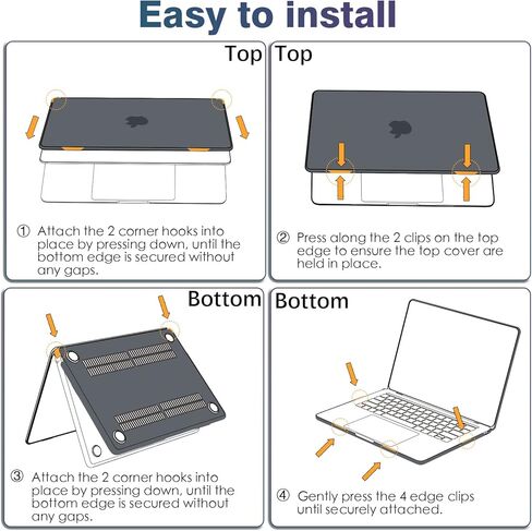 doeboe متوافق مع حافظة MacBook Air M2 مقاس 13.6 بوصة، لإصدار 2022 M2 A2681 فقط، هيكل صلب واقٍ شفاف مع غطاء لوحة مفاتيح وواقي شاشة ومحولين من النوع C إلى USB 3.0 أسود لامع in Kuwait