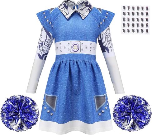 Girls Addison Zombies Alien Costume Kid Movie Dress Up Outfits Clothes Halloween Costumes Cosplay Party 3-10 Years in Saudi Arabia