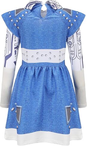 Girls Addison Zombies Alien Costume Kid Movie Dress Up Outfits Clothes Halloween Costumes Cosplay Party 3-10 Years in Saudi Arabia