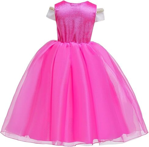 HIHCBF Girls Sleeping Beauty Costume Princess Birthday Christmas Party Halloween Carnival Fancy Dress Up (w/Accessories) in Saudi Arabia